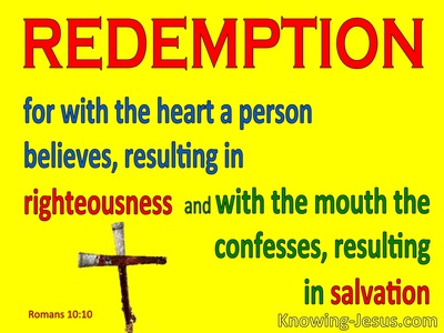 Romans 10:10 Righteousness and Salvation (yellow)